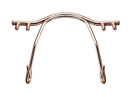 Bild von Titan-Ersatzbrücke für Bohrbrillen, roségold glänzend, Größe 30 mm, 1 Stück