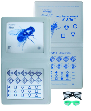 Bild von Stereotest "Titmus-Test Fliege", mit 2 Polarisationsbrillen