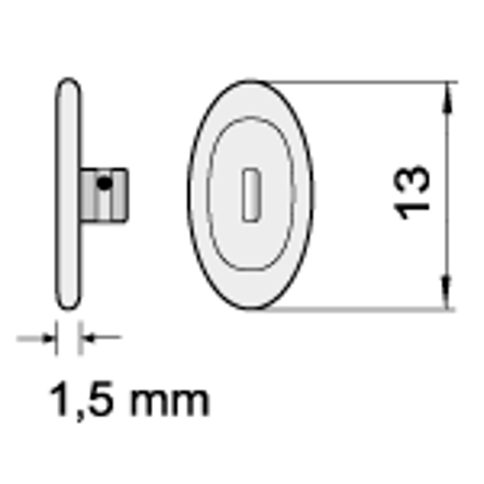Picture of Soft-PVC-Pads, "Minima plus",  extra dünn, 13 mm, click-in, 20 Stück