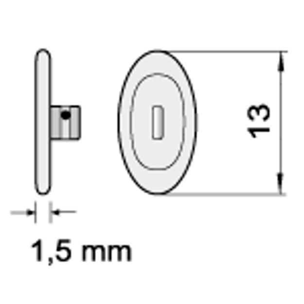 Bild von Soft-PVC-Pads, "Minima plus",  extra dünn, 13 mm, click-in, 20 Stück