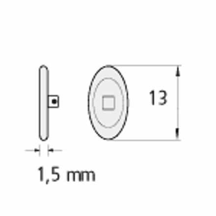 Picture of Soft-PVC-Pads, "Minima plus", extra dünn, 13 mm, schraubbar, 20 Stück