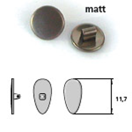 Bild von Titan-Pads, sandgestrahlt, 11,7 mm, schraubbar, 2 Stück