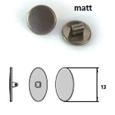 Bild von Titan-Pads, sandgestrahlt, oval, 13 mm, schraubbar, 2 Stück