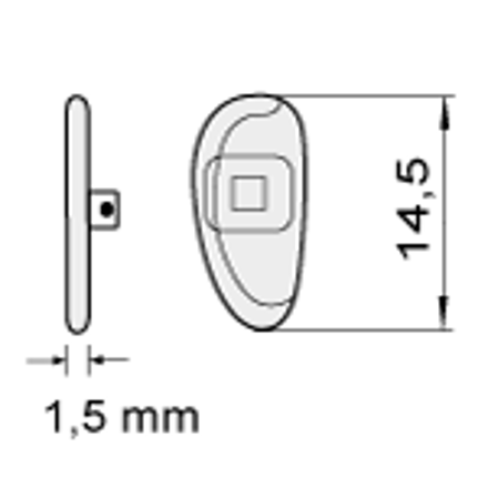 Picture of Soft-PVC-Pads, "Minima plus", extra dünn, 14,5 mm, schraubbar, 10 Paar