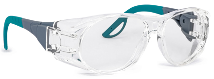 Picture of Kunststoff-Schutzbrille "OPTOR S", kristall/grau/petrol,