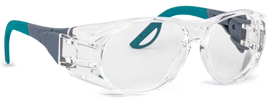 Bild von Kunststoff-Schutzbrille "OPTOR S", kristall/grau/petrol,