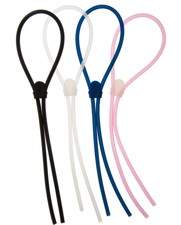 Bild von Verstellbare Silikonbänder "Shockers", medium, blau, 6 Stück