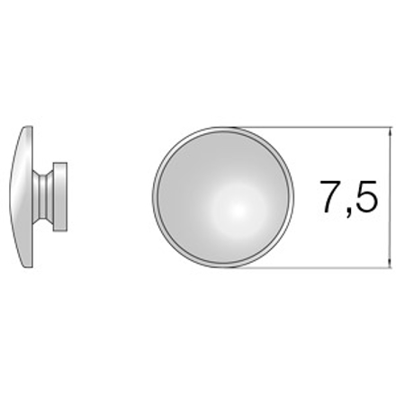 Picture of Silikon-Mono-Pads, mit hartem Kunststoffeinsatz, 7,5 mm, 20 Stück