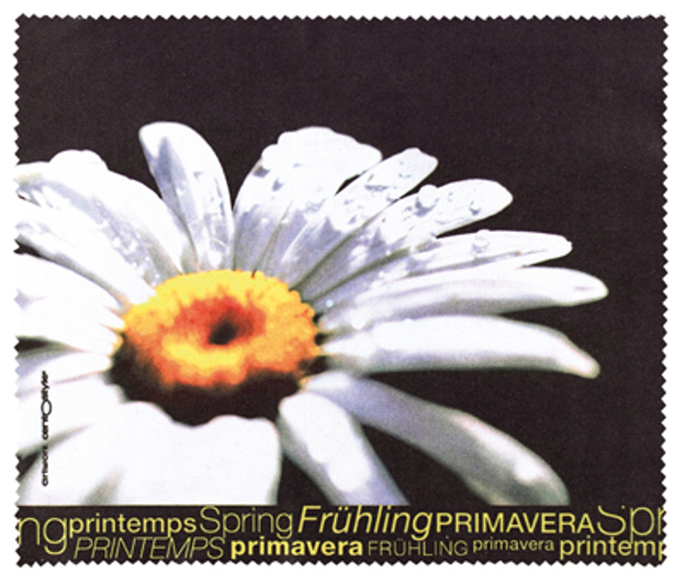 Bild von Mikrofasertuch 4-Jahreszeiten, Motiv "Frühling Margerite", 15 x 18 cm, 100 Stück