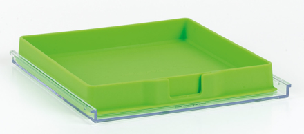 Bild von Lab-Modular-System-Tablett mit Silikonauflage, grün, ohne Unterteilung, 1 Stück