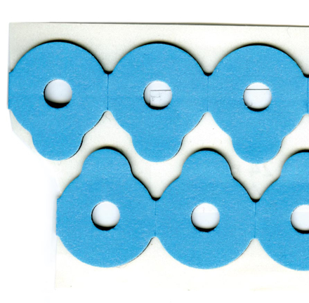 Bild von Klebepads Spezial blau, Essilor Qualität, rund, Ø 24mm, 1 Rolle à 500 Stück