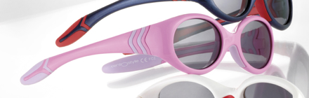 Picture of Kinder-Sonnenbrille, 3-4 Jahre, Gr. 42-15, pink/violett, verglasbar, 1 Stück