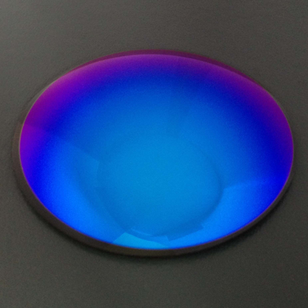 Bild von Polycarbonat Sonnenschutzgläser, blau verspiegelt, Kurve 6, Ø 76 mm,