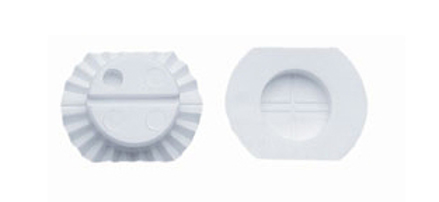 Bild von WECO-Vario-Zahnblocker, für Halbbrillengläser 25 x 20 mm, weiß, 2 Stück