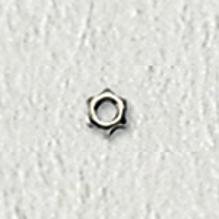 Bild von Sternmuttern, Neusilber, M 1,4, Außen-Ø 2,60 mm, Höhe 1,00 mm, 40 Stück