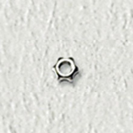 Bild von Sternmuttern, Neusilber, M 1,3, Außen-Ø 2,60 mm, Höhe 1,00 mm, 40 Stück