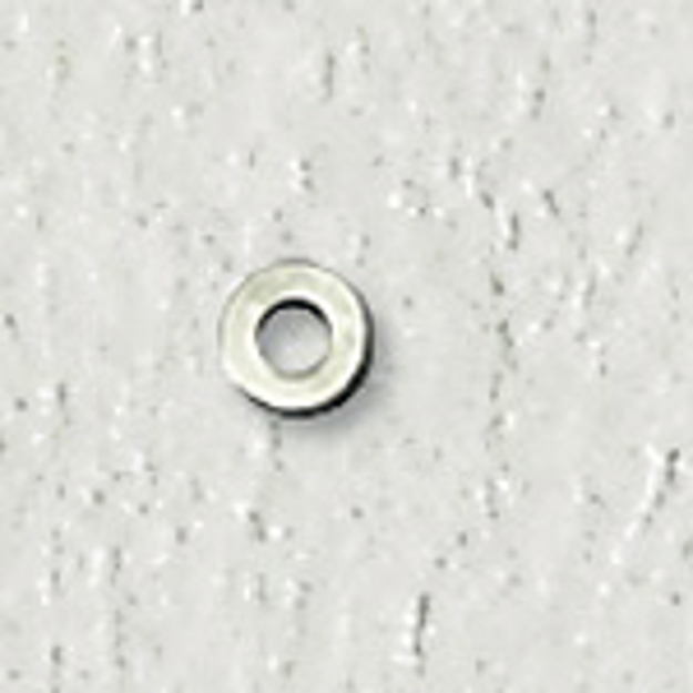 Bild von Unterlegscheiben aus Metall, Loch-Ø 1,25mm, Höhe 0,3 mm Außen-Ø 2,5 mm