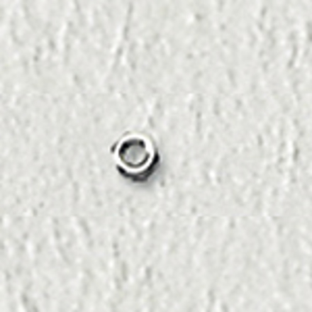 Bild von Sechskantmuttern, Neusilber, M 1,2, Außen-Ø 2,00 mm, Höhe 1,00 mm, 40 Stück