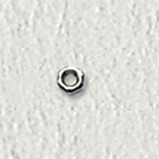 Bild von Sechskantmuttern, Neusilber, M 1,4, Außen-Ø 2,50 mm, Höhe 1,40 mm, 40 Stück
