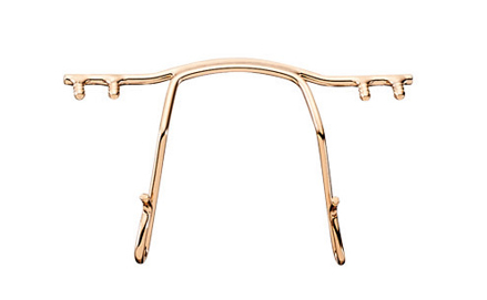 Bild von Edelstahl-Ersatzbrücken für Bohrbrillen, gold, Größe 30 mm, 2 Stück