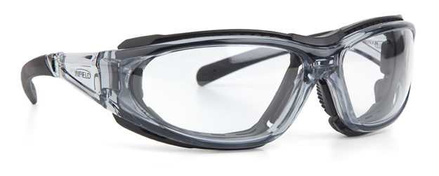 Bild von Schutzbrille MIRADOR, kristall/schwarz, inkl. Kopfband, 1 Stück