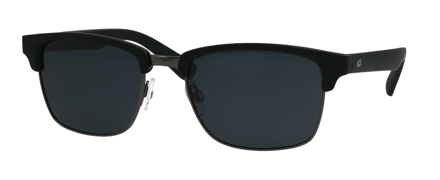 Picture of Kunststoff-/Metall-Sonnenbrille, schwarz matt/gun, polarisierende Gläser grau