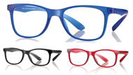 Bild von Kunststoff-Brille mit Blaulichtfiltergläser, für Kinder, Gr. 47-15, in 3 Farben