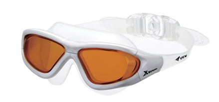 Bild von Schwimm- und Surfbrille Xtreme V-1000A, silber, Gläser orange, 1 Stück