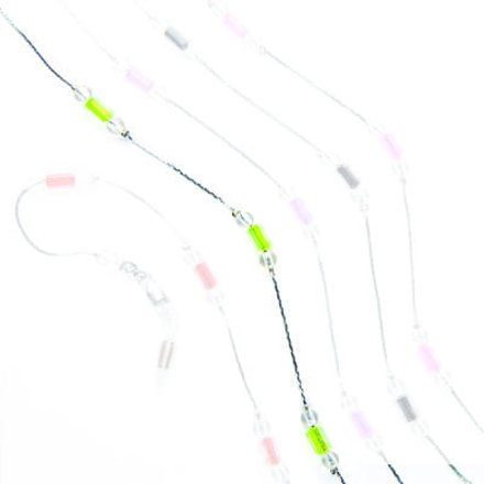 Bild von Metall-Brillenkette "Paris", lange grüne Perlen, 1 Stück