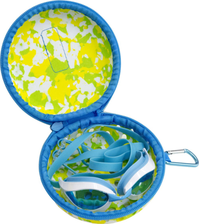 Bild von Rundes Schwimmbrillen-Etui mit Löchern für Wasserablauf, in 3 Farben