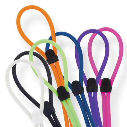 Bild von Verstellbare Silikonbänder, Sport-Cords "Shockers" , orange, 6 Stück