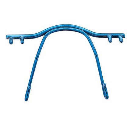 Bild von Edelstahl-Ersatzbrücken für Bohrbrillen, blau, Größe 32 mm, 2 Stück