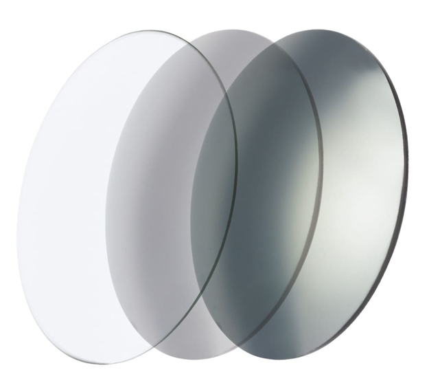 Bild von CR39 photochromatische Gläser, silber verspiegelt, 5-65 %, Ø 70 mm, 1 Paar