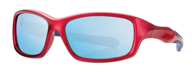 Bild von Kinder-Sonnenbrille, rot/blau, Gr. 50-13, Polycarbonatgläser verspiegelt