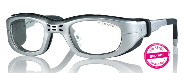 Bild von Sportschutzbrille mit abnehmbaren Bügeln und Kopfband, in 3 Farben, Gr. 51-23