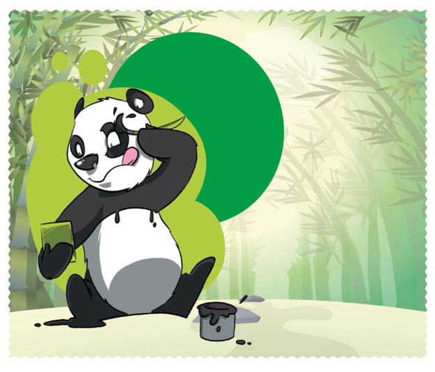 Bild von Macroclean Microfasertuch "Cartoon Panda", 15 x 18 cm, 100 Stück