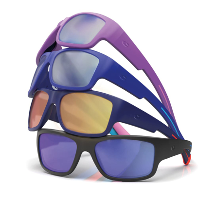 Picture of Sportive Kinder-Sonnenbrille, 4 verschiedene Farben, Gr. 50-14, pol. Gläser 