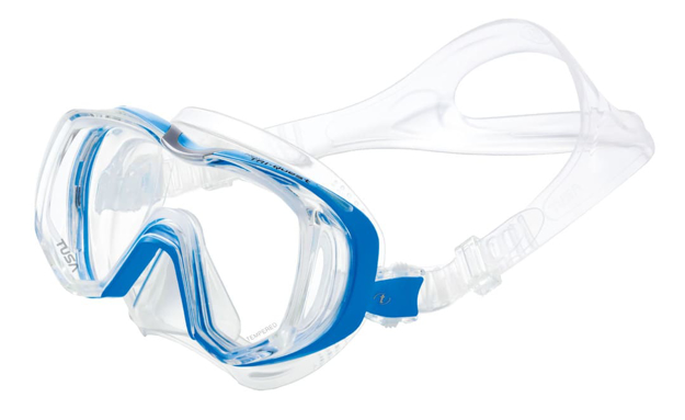 Bild von Einglas-Tauchmaske M-3001, blau/transparent, 1 Stück