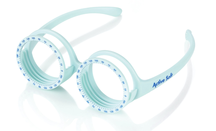 Bild von Kinder-Messbrille "Active Soft", ohne Metallteile, hellblau, Gr. 34-15, 1 Stück