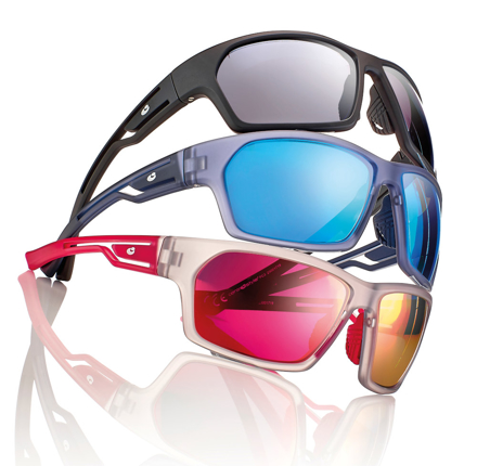 Bild von Sportsonnenbrille in verschiedenen Farben, polarisierende Gläser