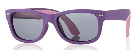 Bild von Kinder-Sonnenbrille, Gr. 48-16, violett/pink, Polycarbonat-Gläser grau