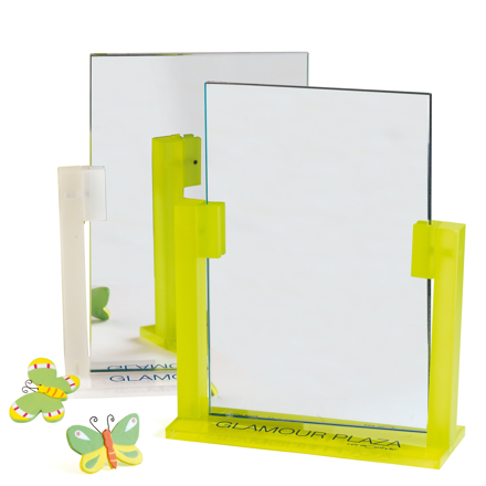 Bild von Drehbarer Standspiegel, Rahmenfarbe grün, 1 Stück