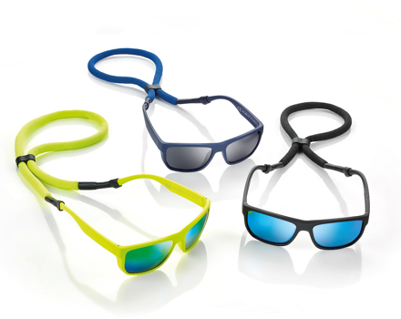 Bild von Sportsonnenbrille "Floating" in 3 Farben, polarisierende Gläser, mit Halteband