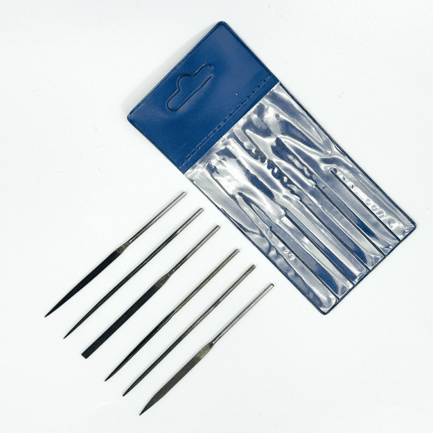 Bild von Nadelfeilensatz - Spezialgröße, im Etui, Hieb 2, 6-teilig