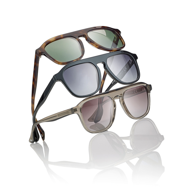 Bild von Acetat-Sonnenbrille, Gr. 54-18, in 3 Farben, Gläser polarisierend, inkl. Etui