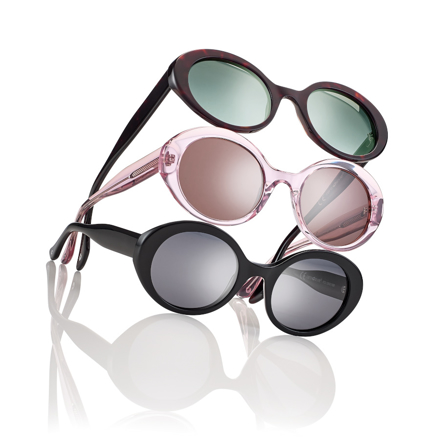 Bild von Acetat-Sonnenbrille, Gr. 52-22, in 3 Farben, Gläser polarisierend, inkl. Etui