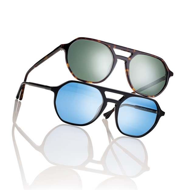 Bild von Acetat-Sonnenbrille, Gr. 54-19, in 2 Farben, Gläser polarisierend, inkl. Etui