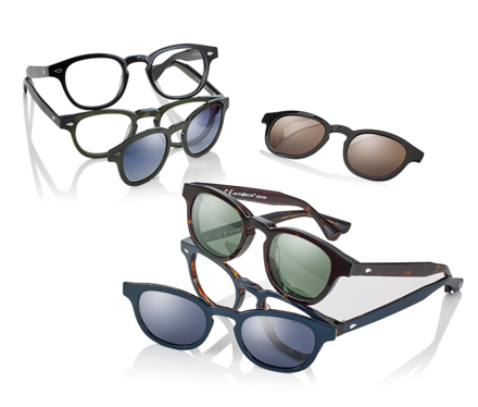 Bild von Acetat Fassung, Gr. 47-22, in 4 Farben, inkl. magnetischem Sonnenclip