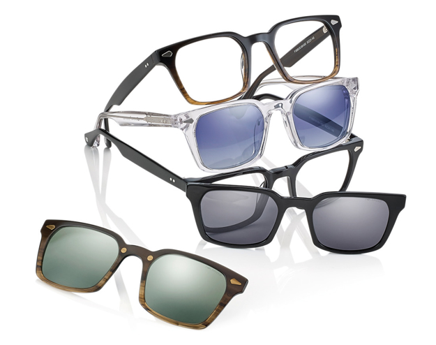 Bild von Acetat Fassung, Gr. 50-21, in 3 Farben, inkl. magnetischem Sonnenclip