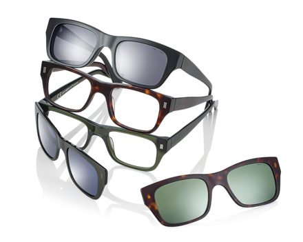 Bild von Acetat Fassung, Gr. 51-19, in 3 Farben, inkl. magnetischem Sonnenclip